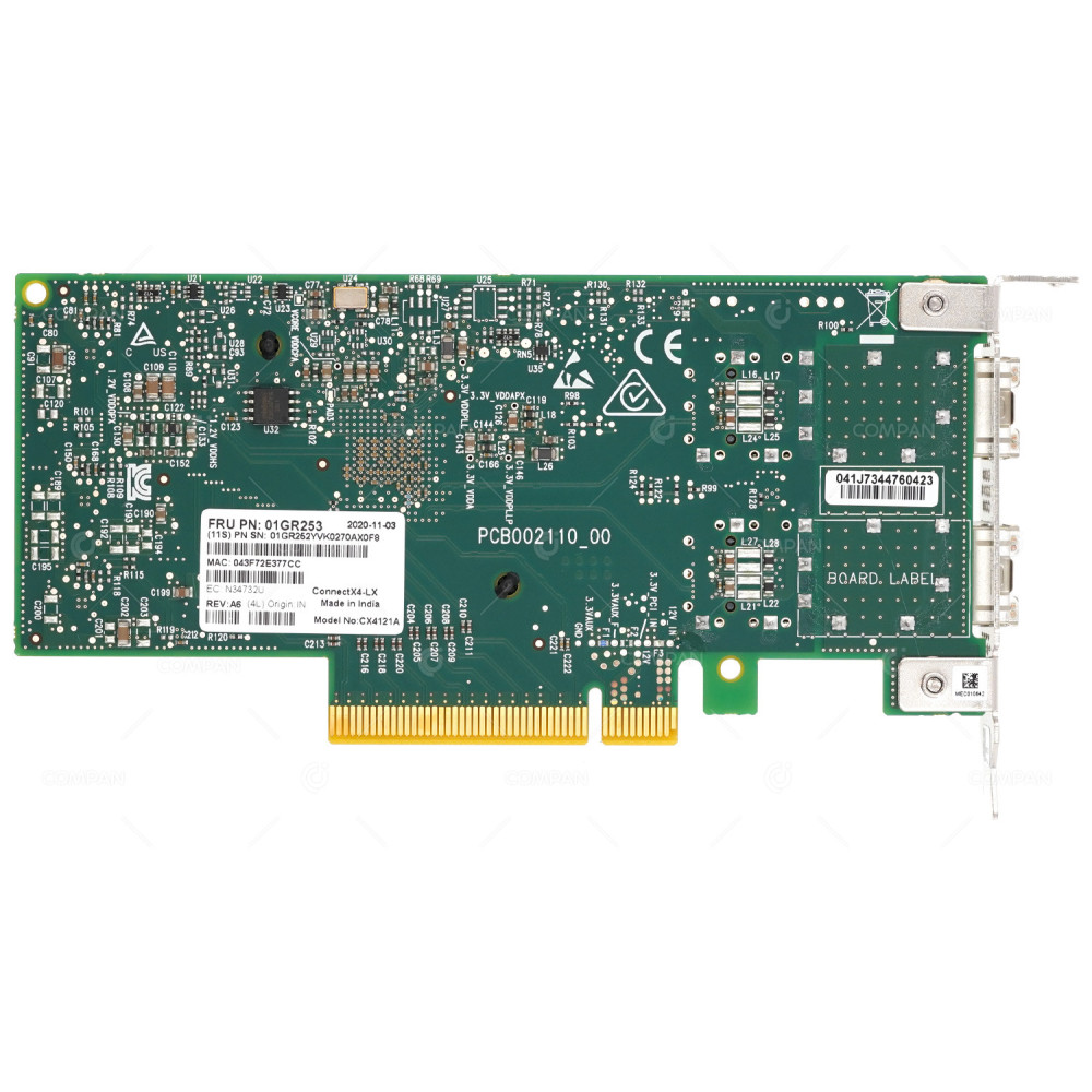 01GR253 LP  LENOVO  MELLANOX CONNECTX4-LX DUAL PORT 25G SFP28 PCIE 3.0 X8 NETWORK ADAPTER LOW PROFILE FOR THINKSYSTEM